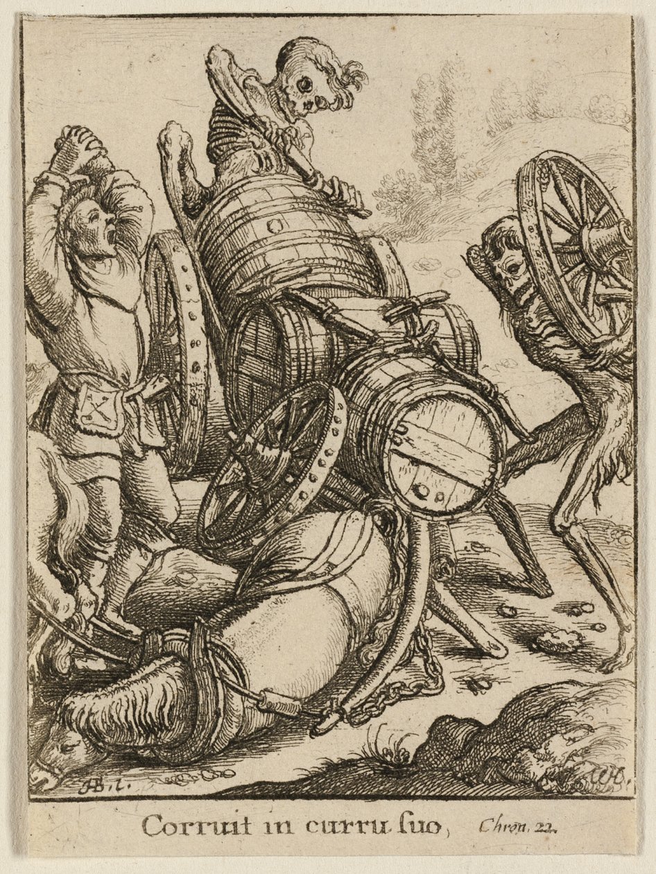 Der Fuhrmann und der Tod von Wenceslaus Hollar