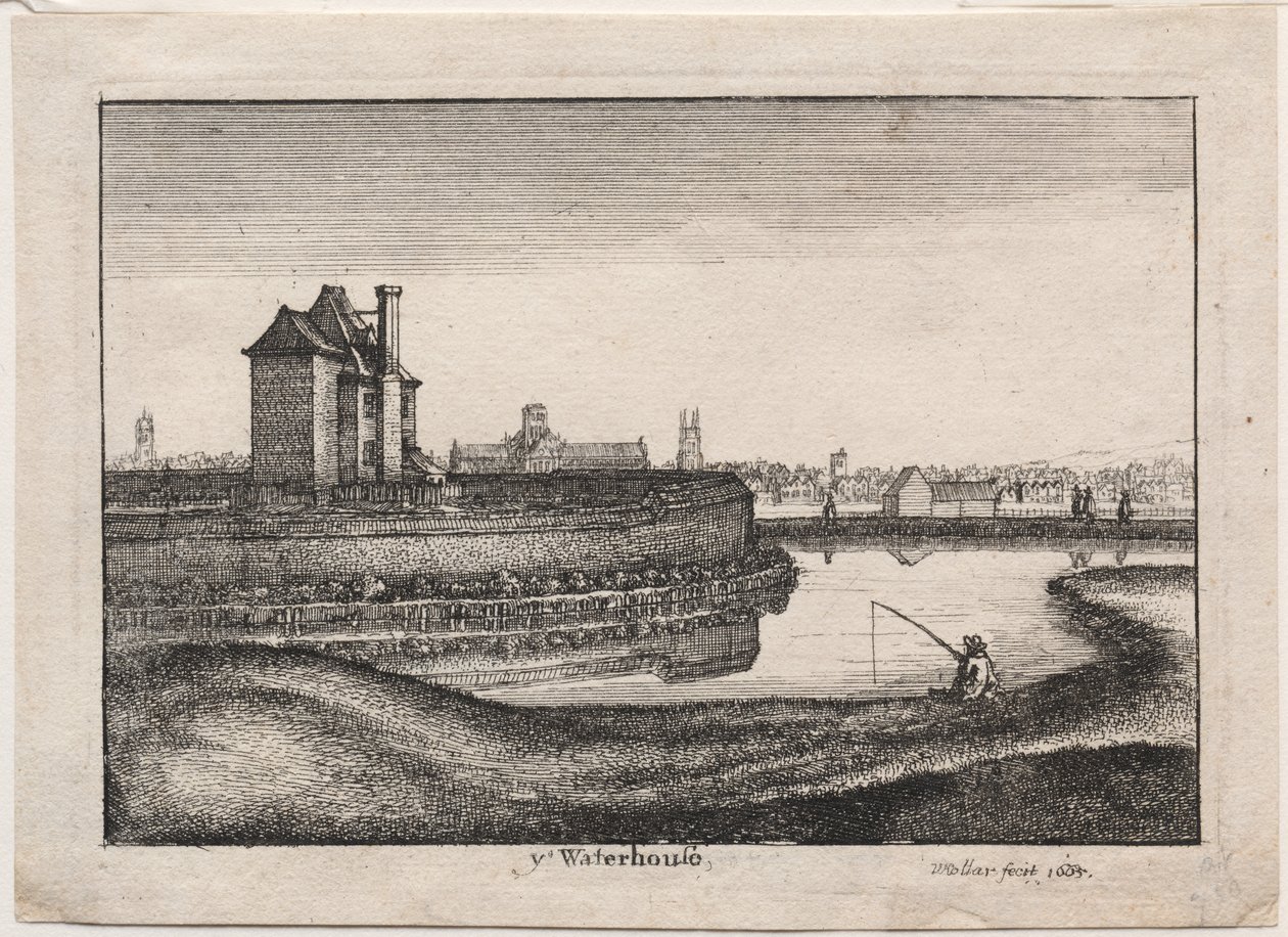 Das Wasserhaus, 1665 von Wenceslaus Hollar