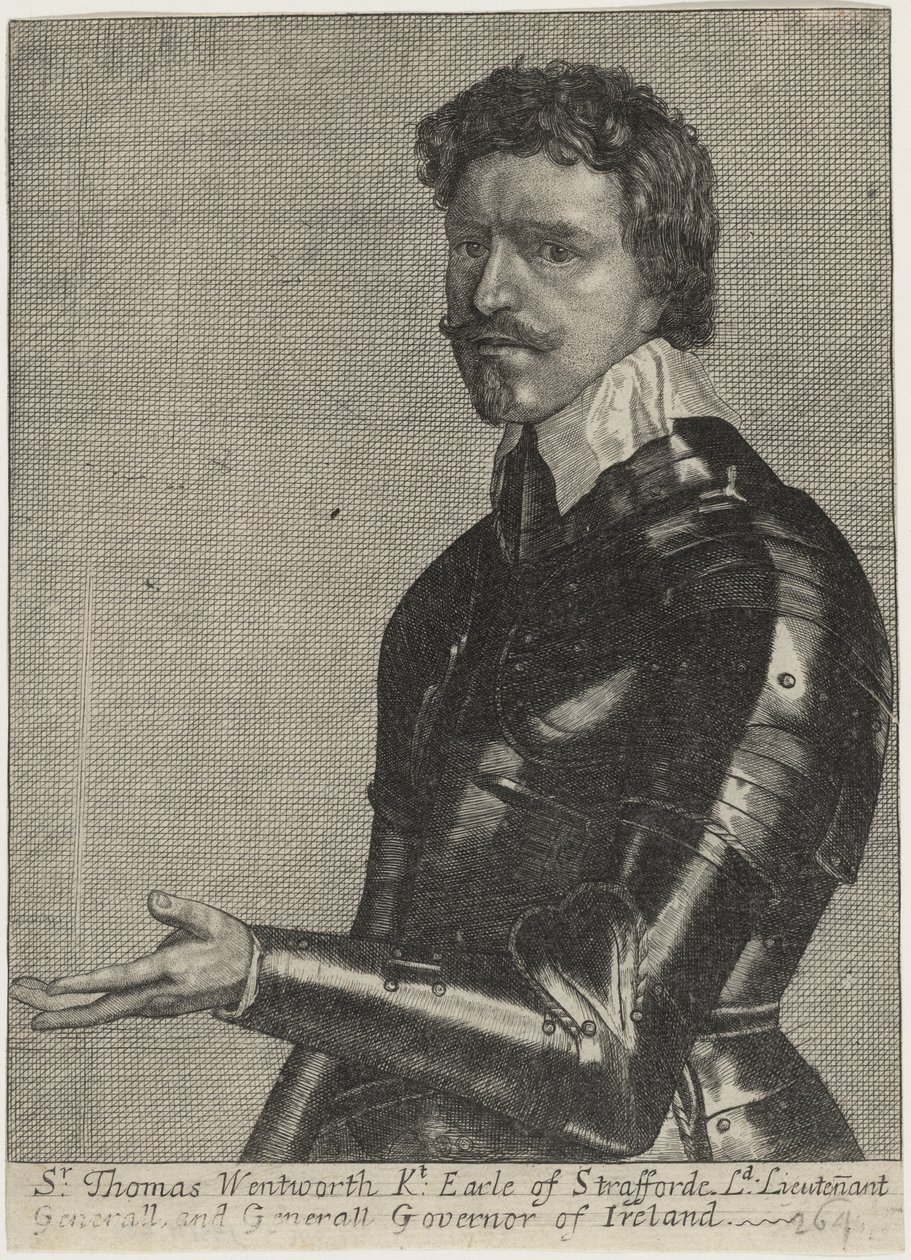 Thomas Wentworth, Erster Earl of Stafford von Wenceslaus Hollar