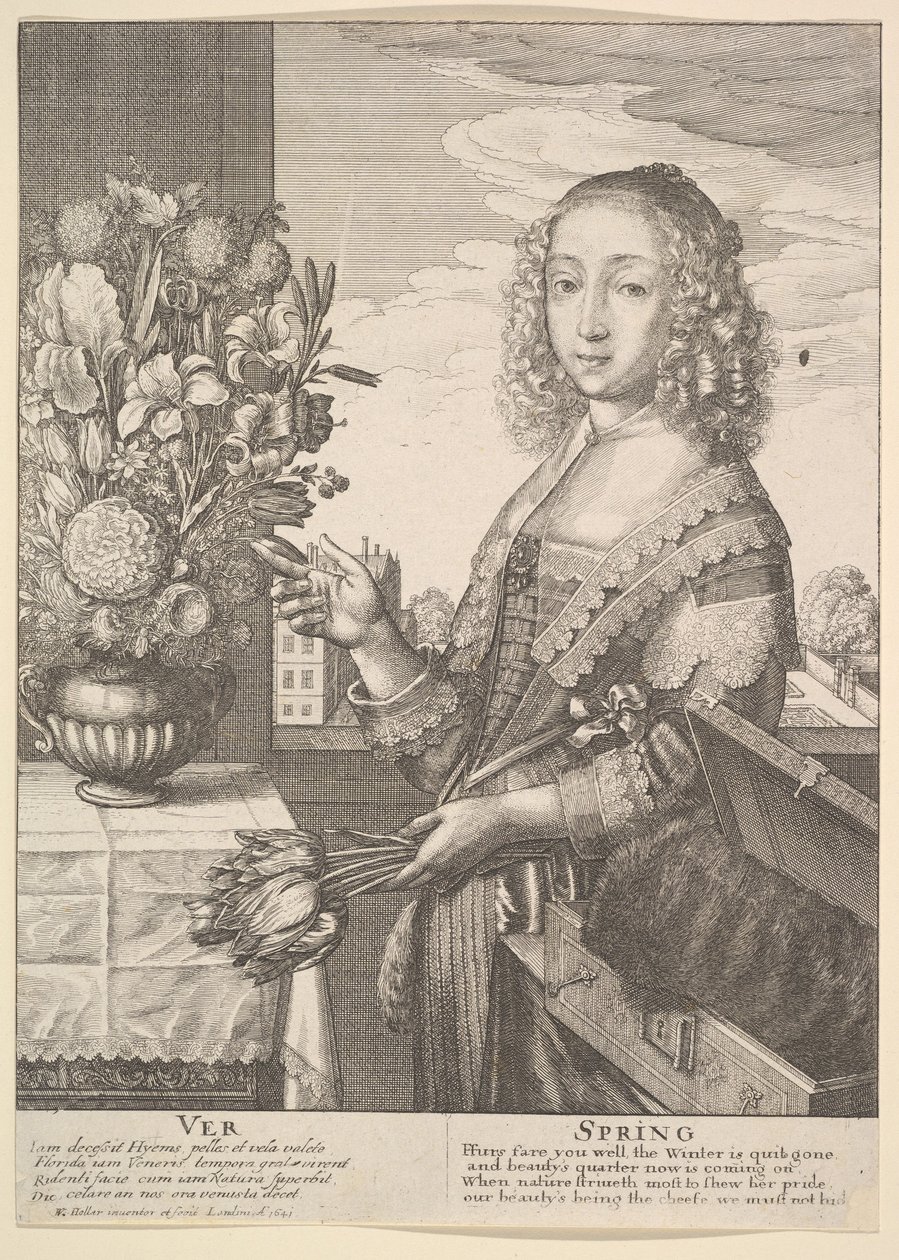 Ver - Frühling Dreiviertellänge Jahreszeiten von Wenceslaus Hollar
