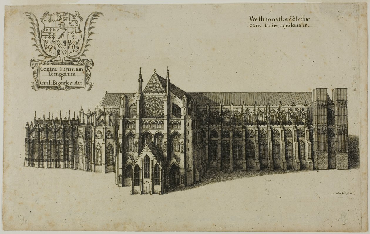 Blick von der Nordseite der Westminster-Kirche von Wenceslaus Hollar