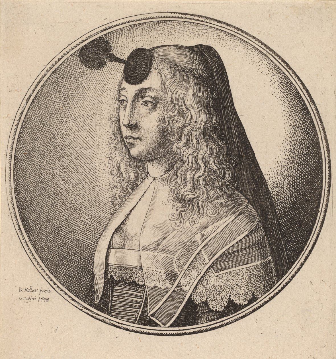 Frau von Antwerpen, 1643 von Wenceslaus Hollar