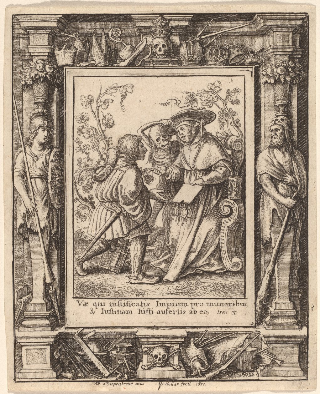 Kardinal von Wenceslaus Hollar after Hans Holbein the Younger after Abraham van Diepenbeeck