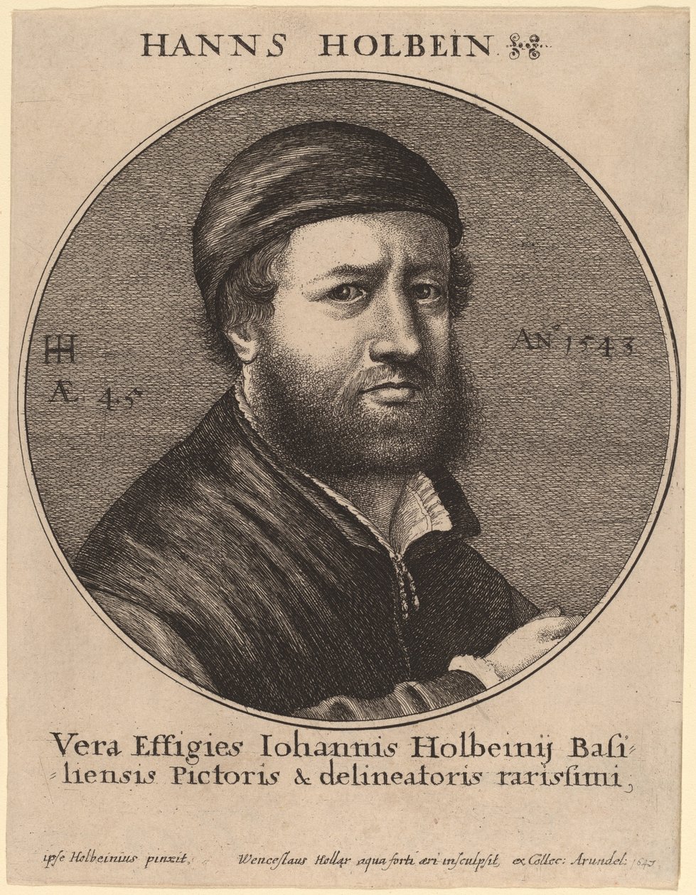 Hans Holbein der Jüngere von Wenceslaus Hollar after Hans Holbein the Younger
