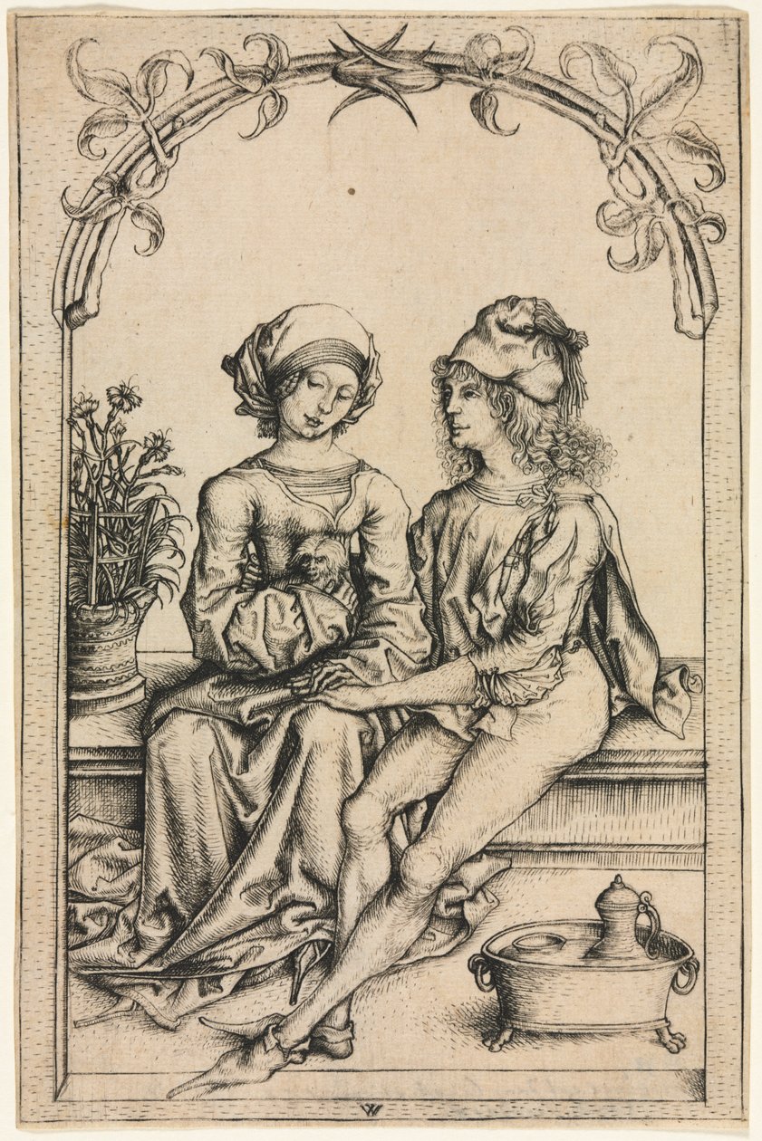 Die Liebenden (nach dem Hausbuchmeister) von Wenzel von Olmütz
