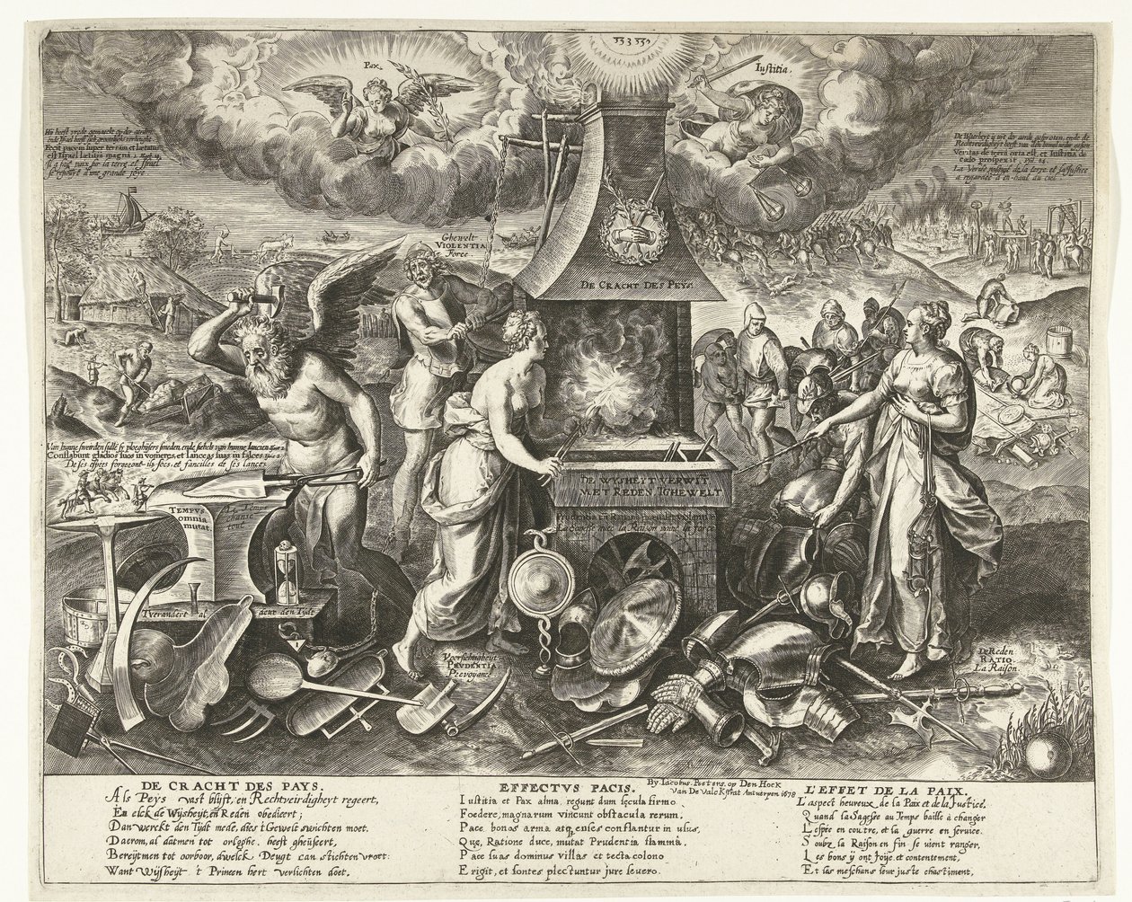 Die Kraft des Friedens, 1678 von Wierix