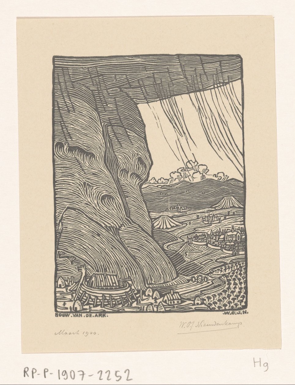 Bau der Arche Noah von Wijnand Otto Jan Nieuwenkamp (signed by artist)