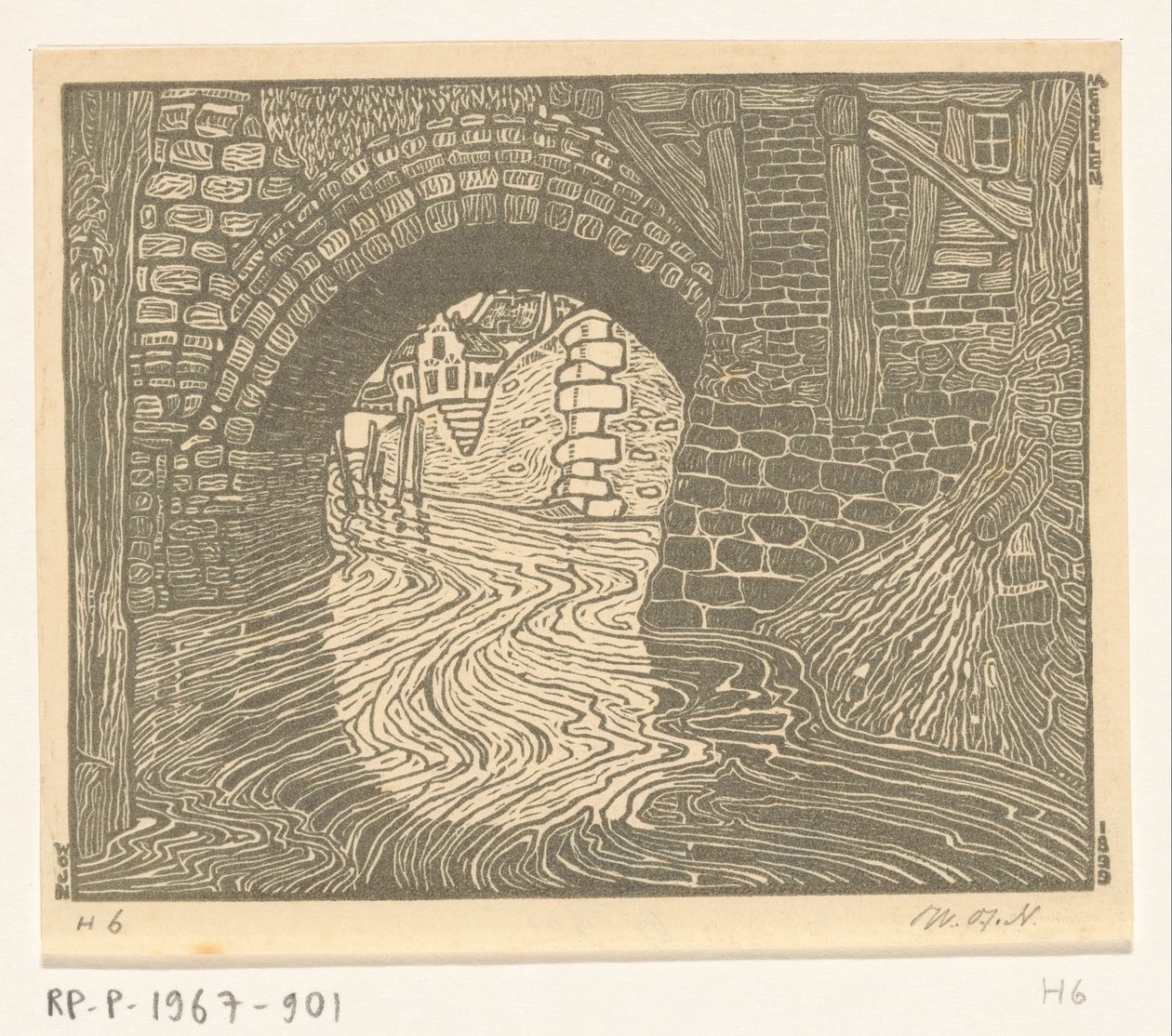 Brücke in Mechelen von Wijnand Otto Jan Nieuwenkamp (signed by artist)