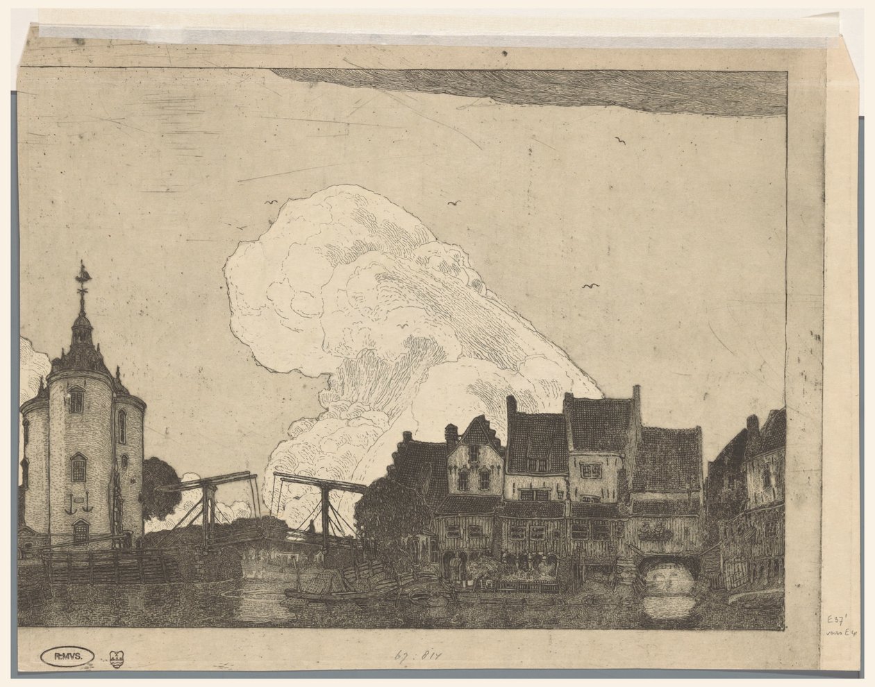 Hafen in Enkhuizen von Wijnand Otto Jan Nieuwenkamp (signed by artist)