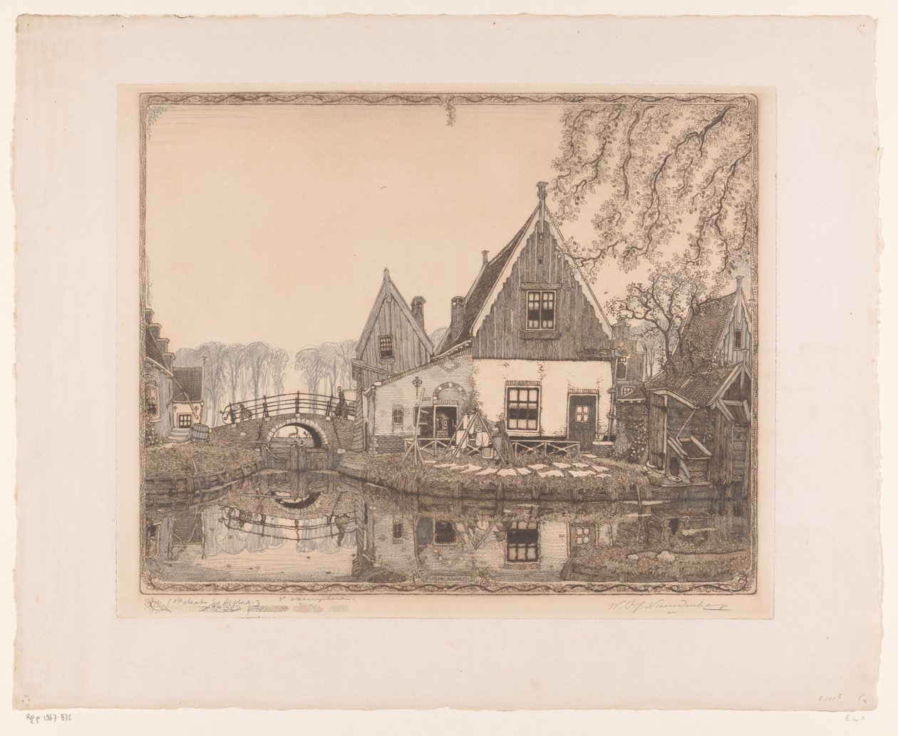 Das nette Schleusentor von Wijnand Otto Jan Nieuwenkamp (signed by artist)