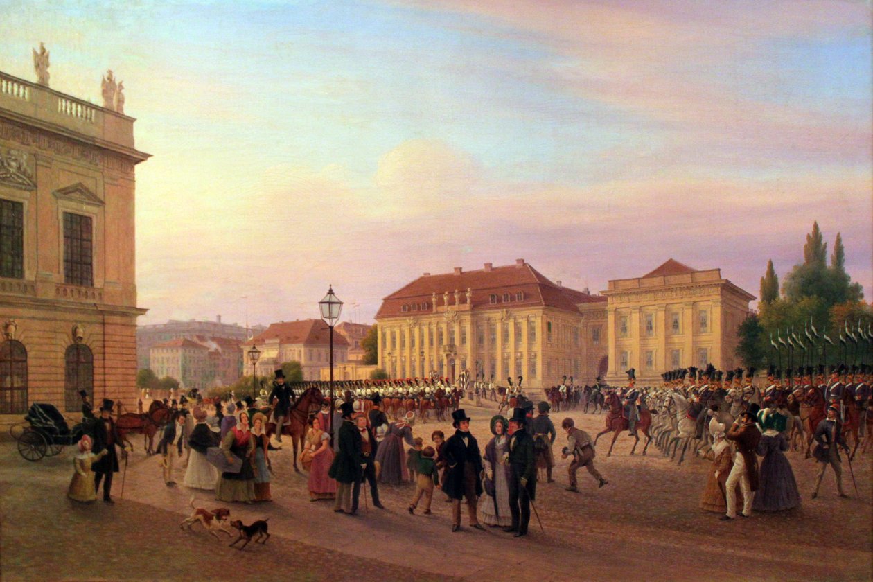 Parade vor dem Königspalast von Wilhelm Brücke