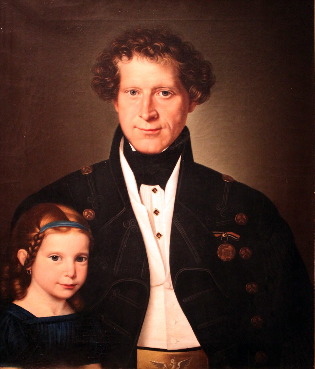 Hüttenmeister Ferdinand Zimmermann mit seiner Tochter Marie von Wilhelm Gottfried Bauer