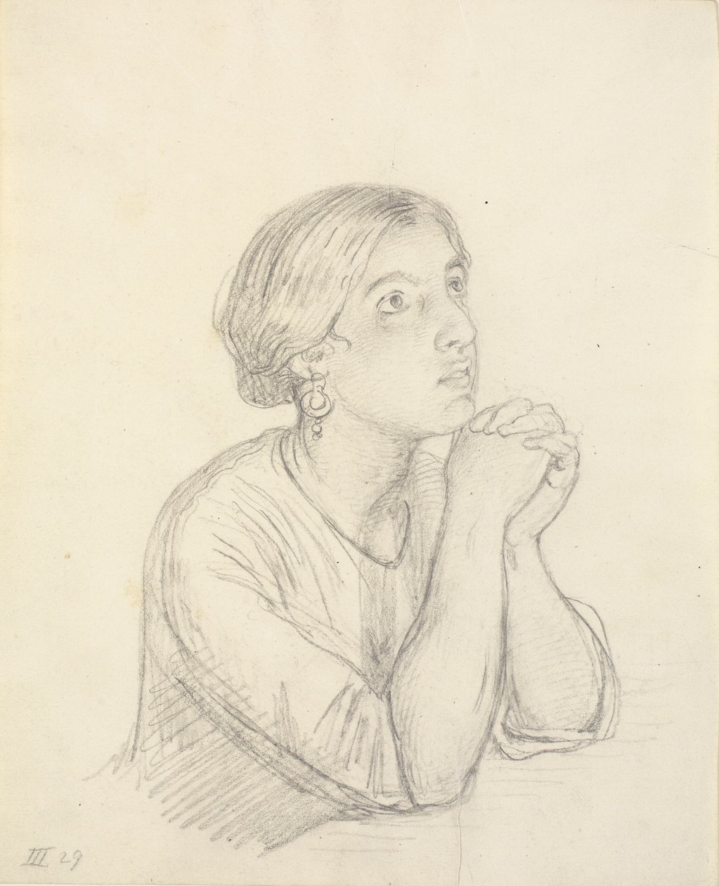 Betende Italienerin, Brustbild von Wilhelm Marstrand