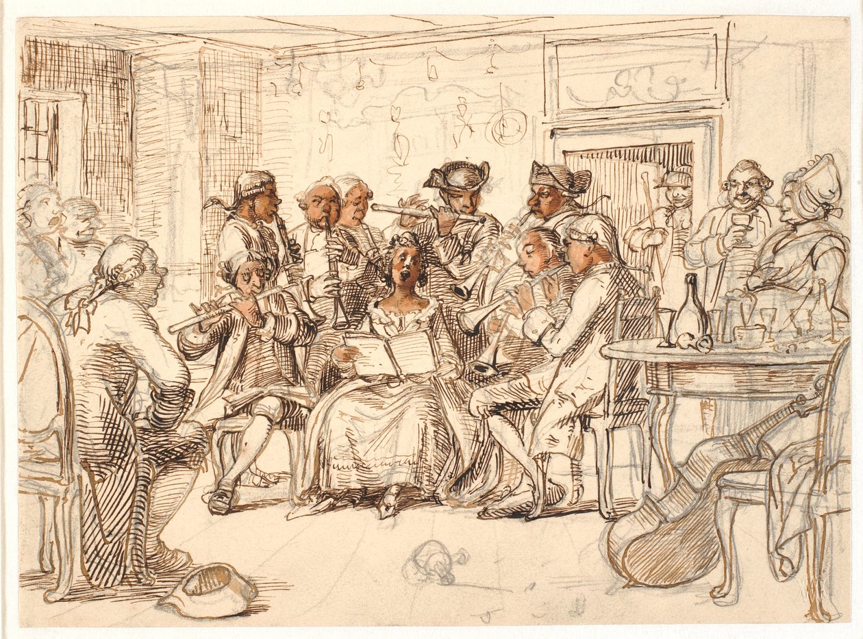 Bellmansches Motiv: Konzert bei "3 Byttor", Fredmans Epistel Nr. 51 von Wilhelm Marstrand