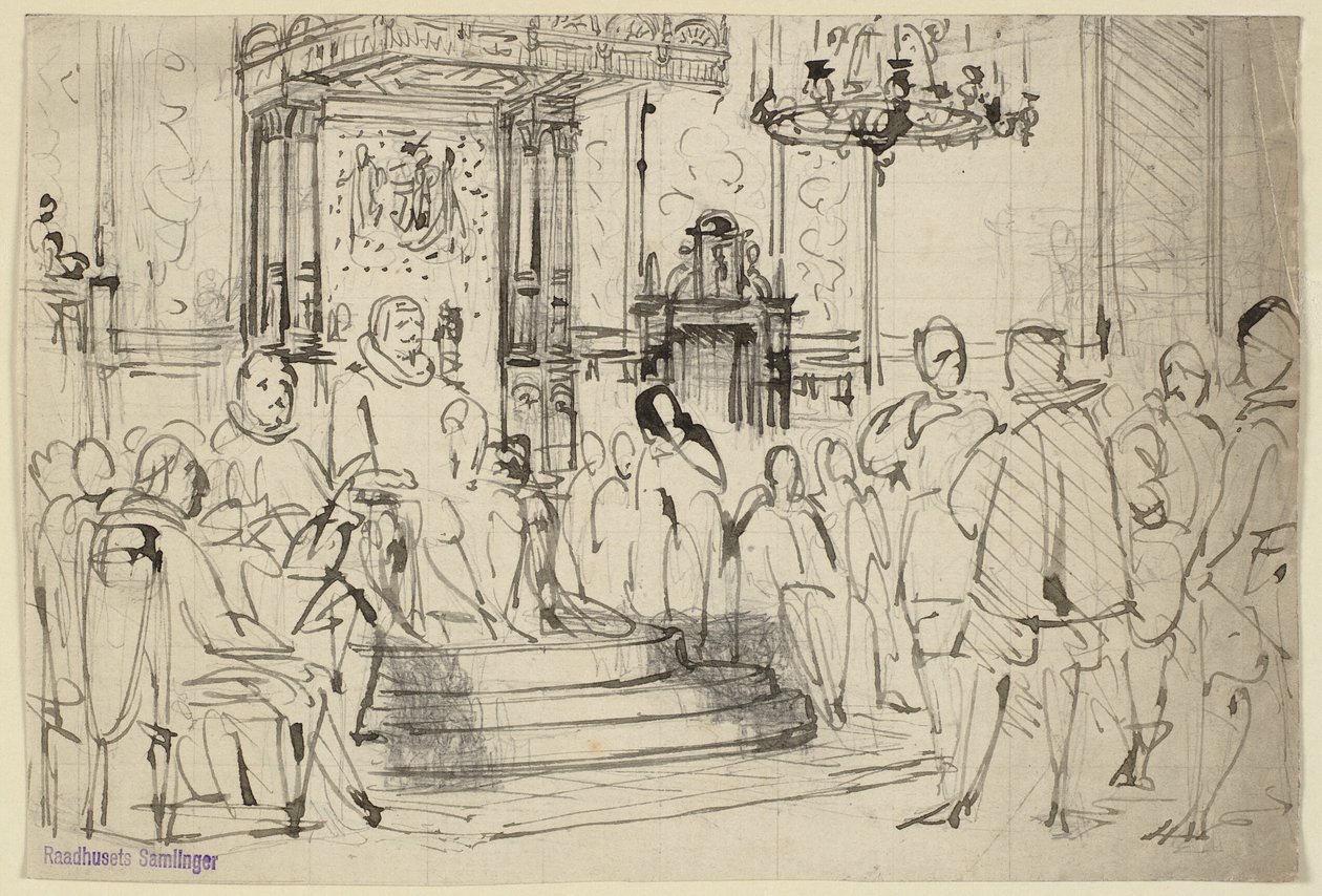 Christian IV vor Gericht von Wilhelm Marstrand