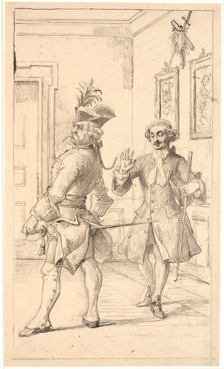 Jepser vergleicht Jacob von Thybos Rücken mit dem Wimmelskaft von Wilhelm Marstrand