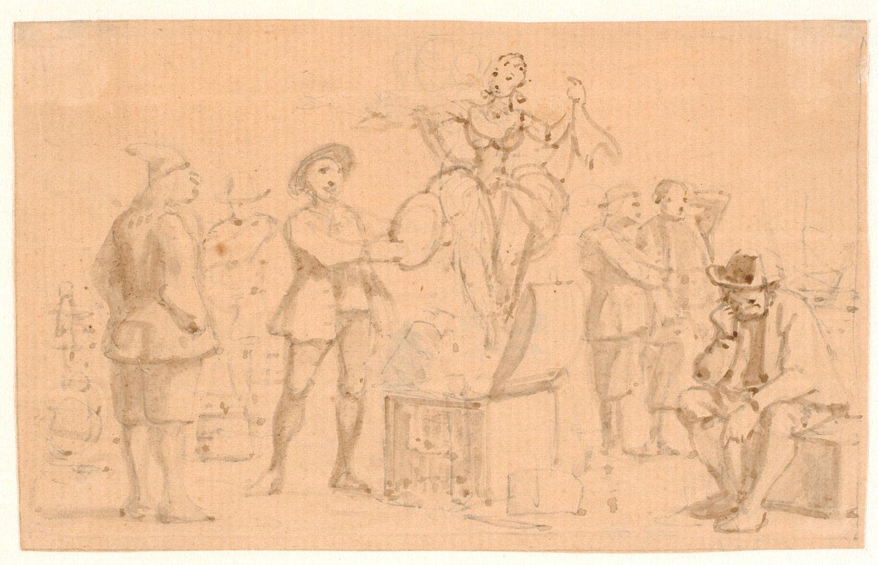 Peder Paars 1. Buch 2. Gesang. Venus steigt aus der Kiste von Wilhelm Marstrand