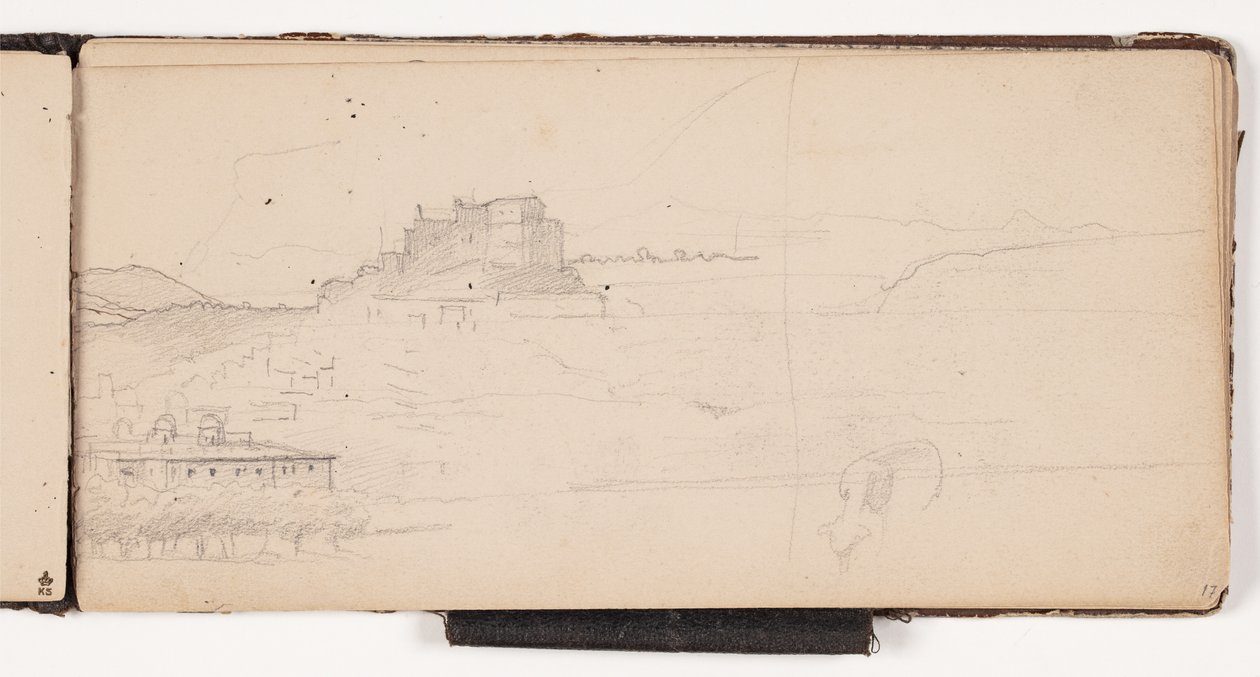 Aussicht auf eine Stadt in einer italienischen Berglandschaft von Wilhelm Marstrand