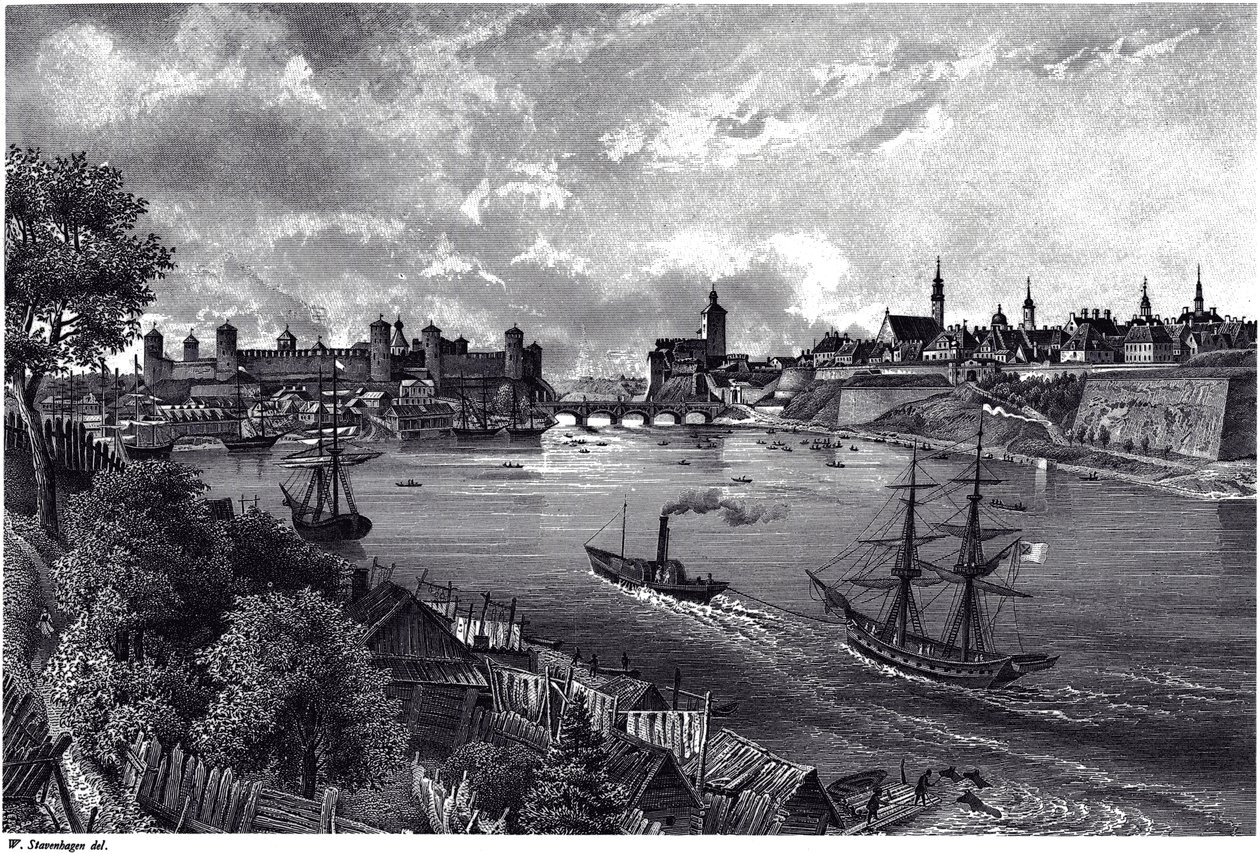 Ansicht von Narva, um 1850 von Wilhelm Siegfried Stavenhagen