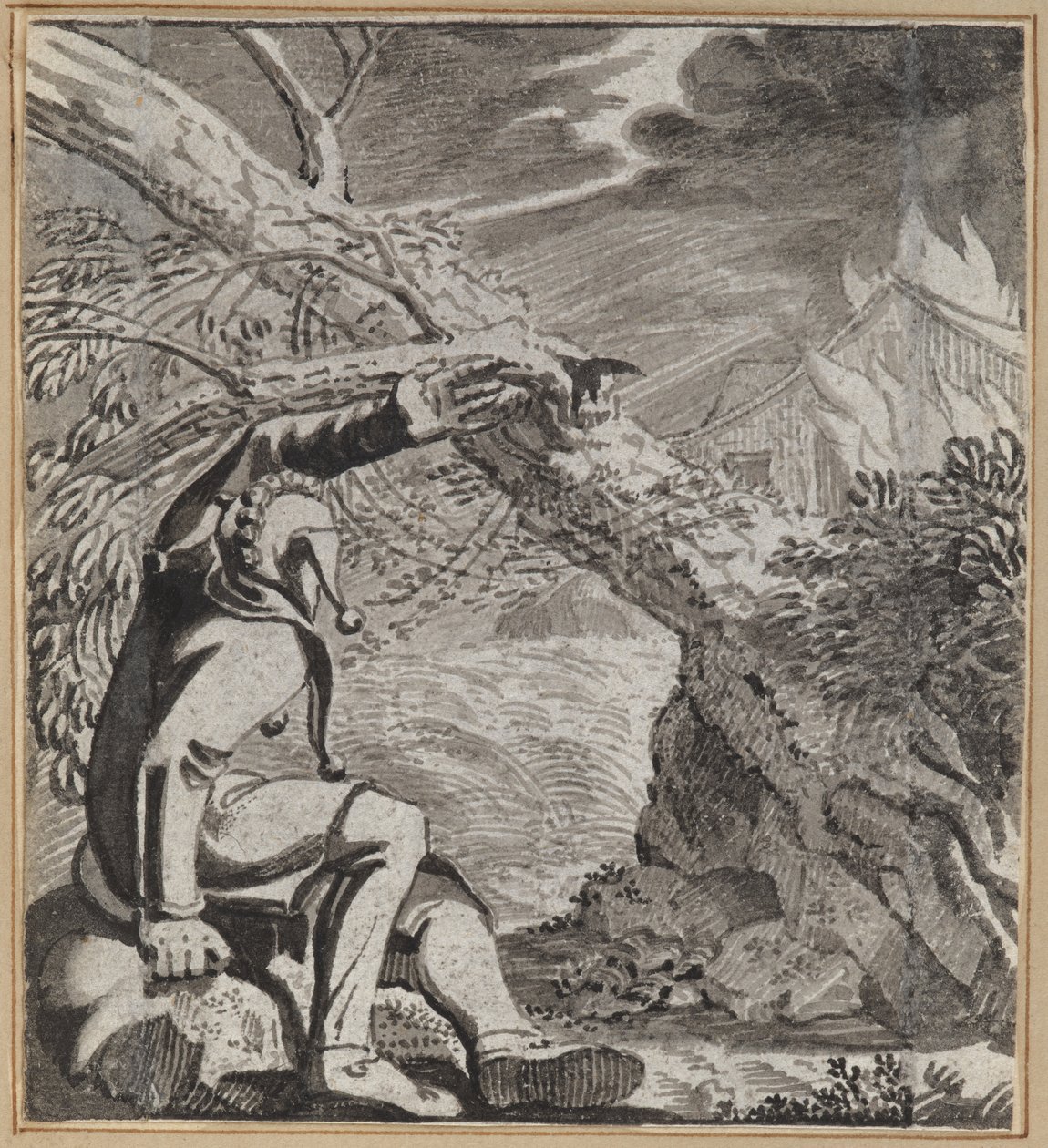 Der Narr, der über die Strafen Gottes wütend ist von Wilhelm Stettler