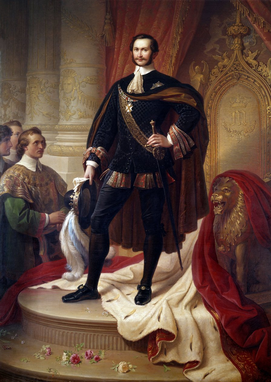Ganzkörperporträt von Maximilian II. Joseph, König von Bayern von Wilhelm von Kaulbach