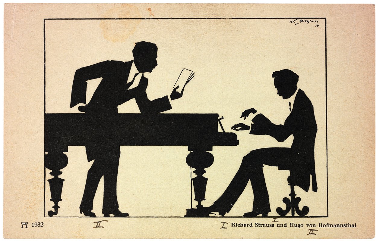 Hugo von Hofmannsthal 1874-1929 und Richard Strauss 1864-1949, 1914 von Wilhem Bithorn