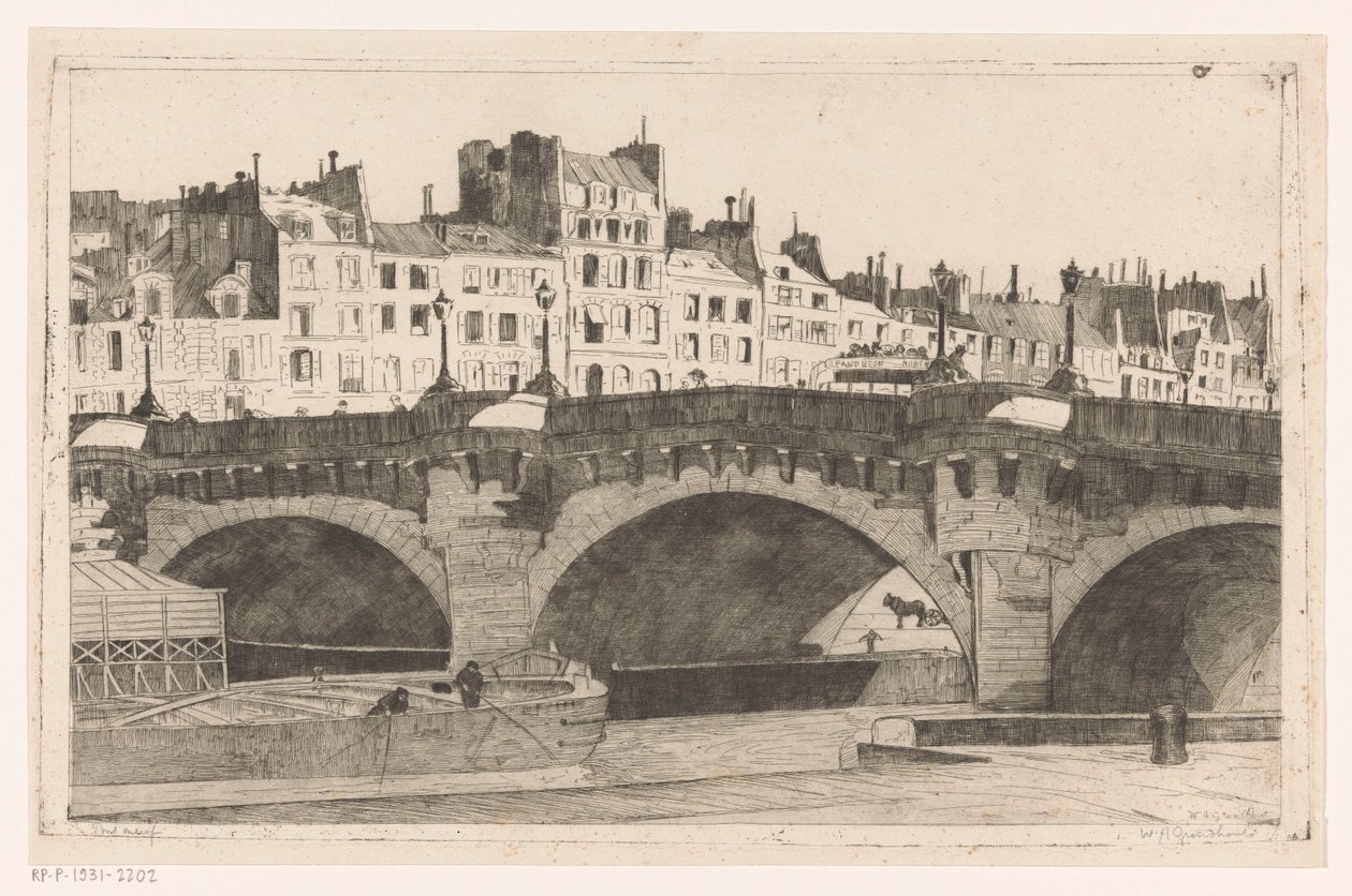 Pont Neuf von Willem Adrianus Grondhout (signed by artist)