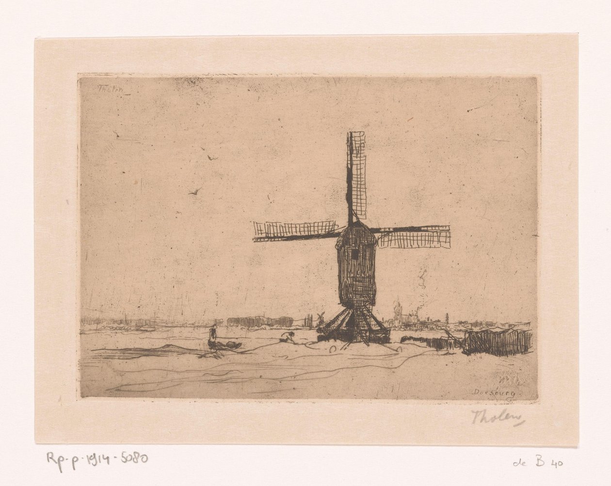 Doesburgermühle von Willem Bastiaan Tholen (signed by artist)