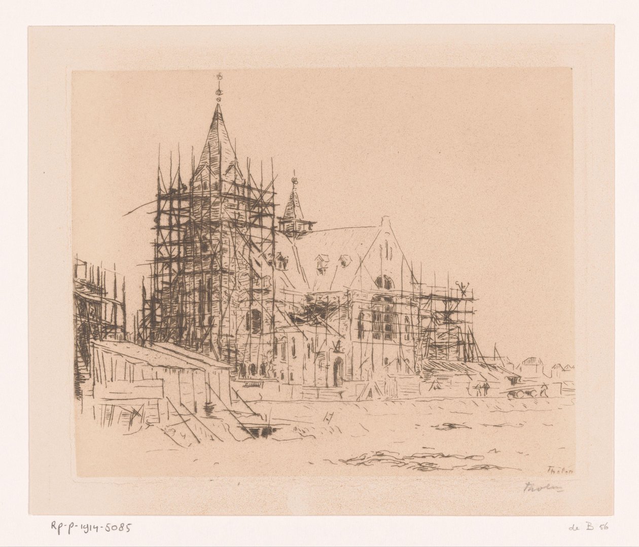 Kirche im Bau von Willem Bastiaan Tholen (signed by artist)
