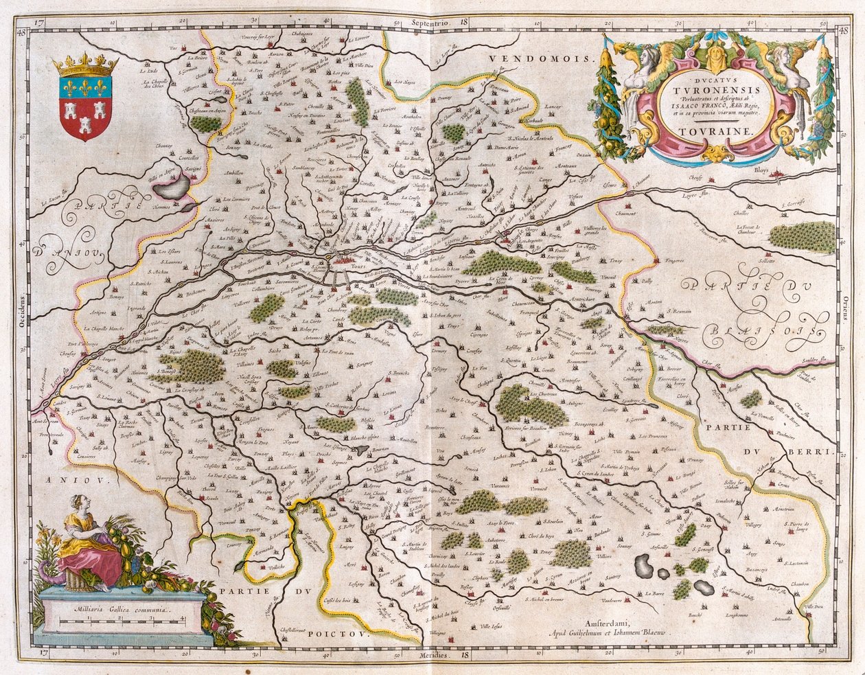 Tal der Loire mit Stadt (Bloise, Amboise) - Touraine, in 