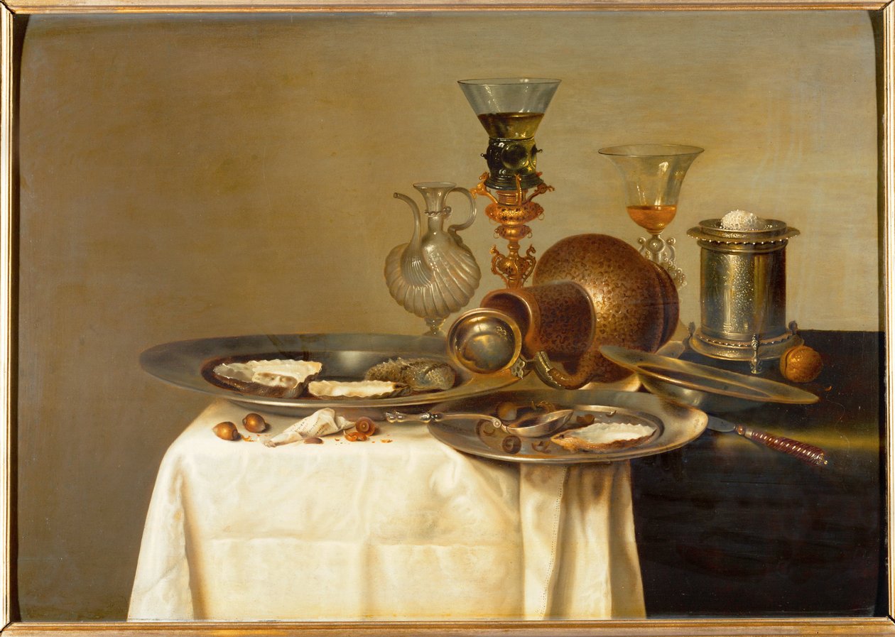 Kelche und Austern von Willem Claesz. Heda