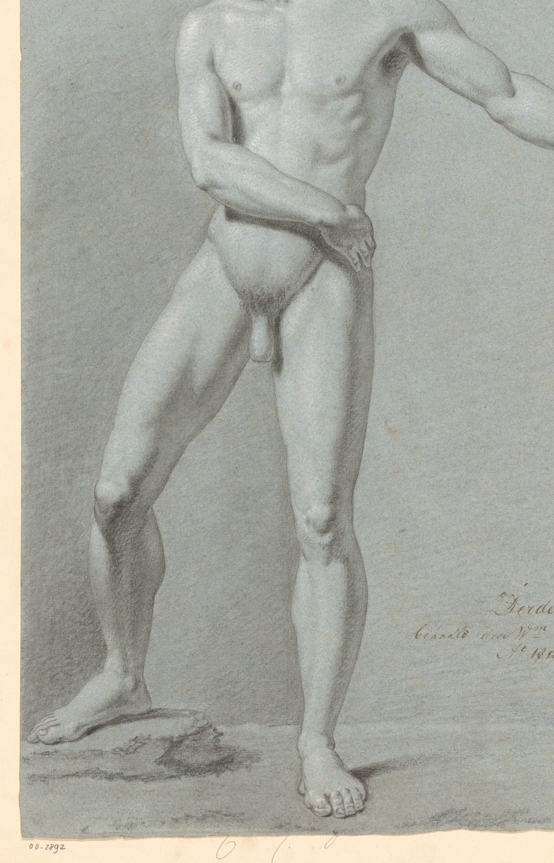 Stehender männlicher Akt, von vorne gesehen (3. Preis 1810) von Willem Grebner