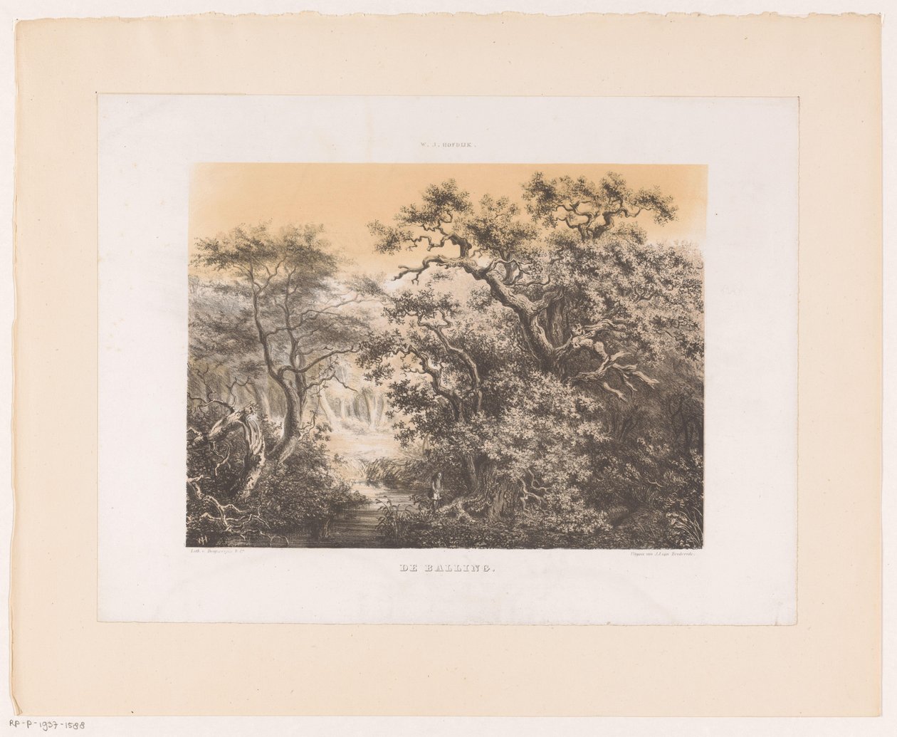 Landschaft mit Exilant von Willem Jacob Hofdijk: Kunstdruck