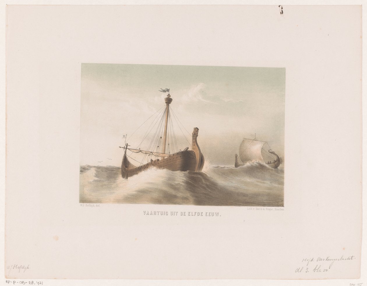 Schiff, 11. Jahrhundert von Willem Jacob Hofdijk