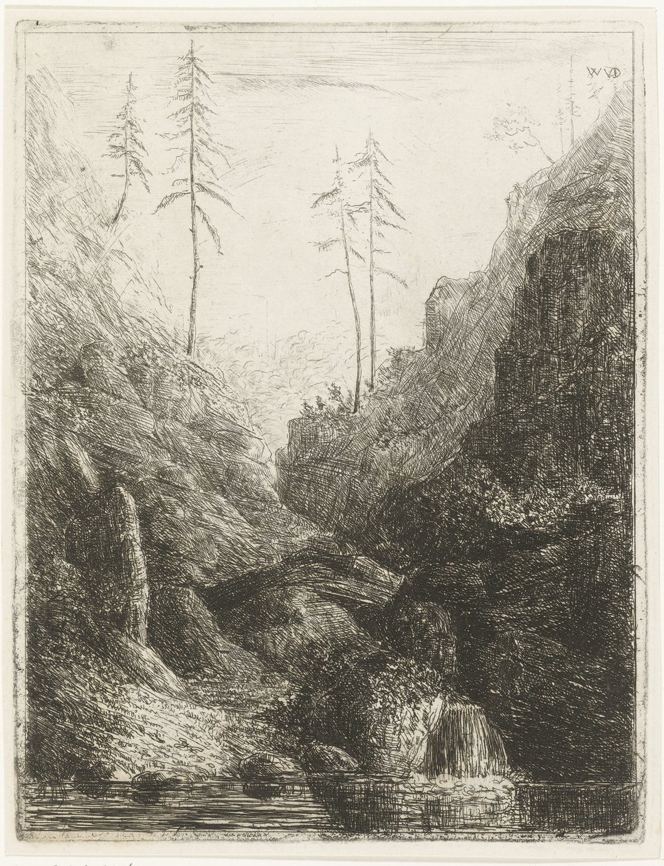 Felsige Landschaft von Willem Matthias Jan van Dielen