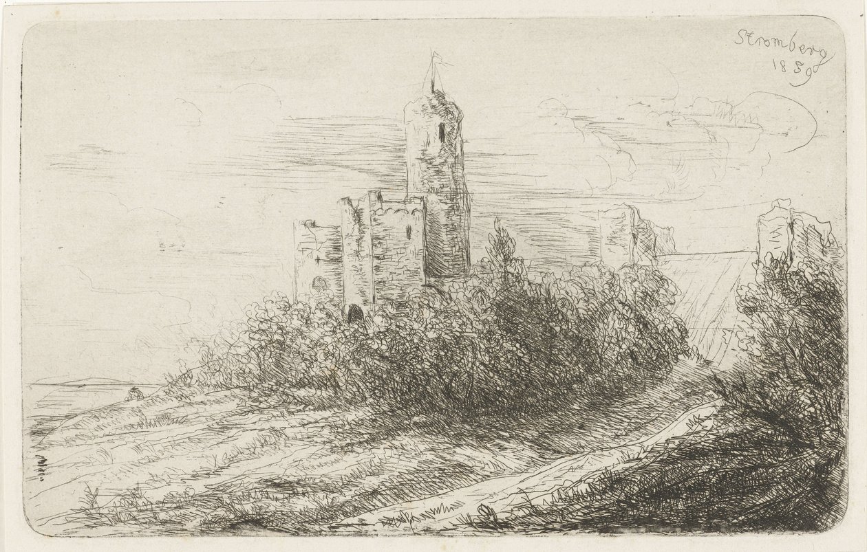 Ruine des Schlosses Stromberg von Willem Matthias Jan van Dielen