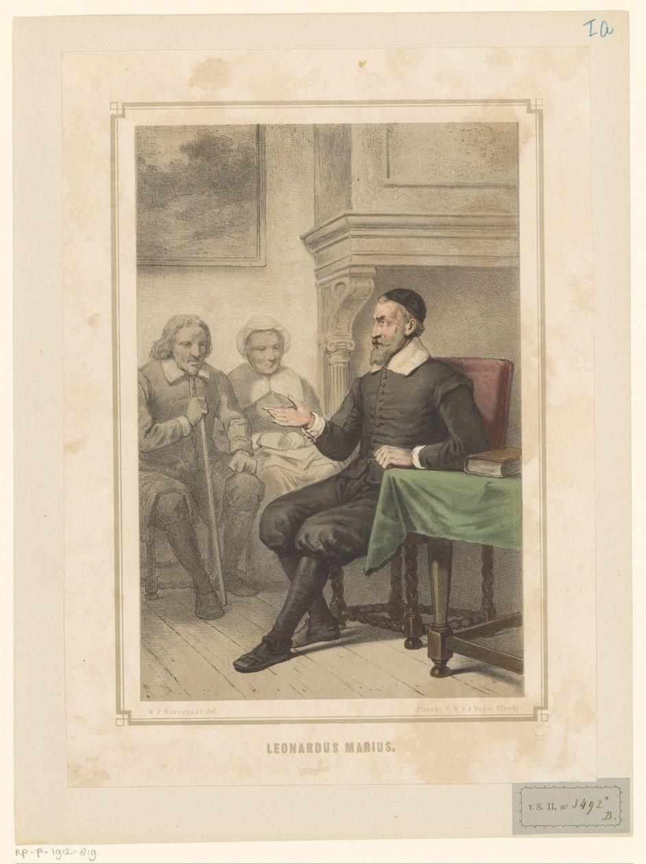 Leonardus Marius van der Goes wendet sich an einen Mann und eine Frau