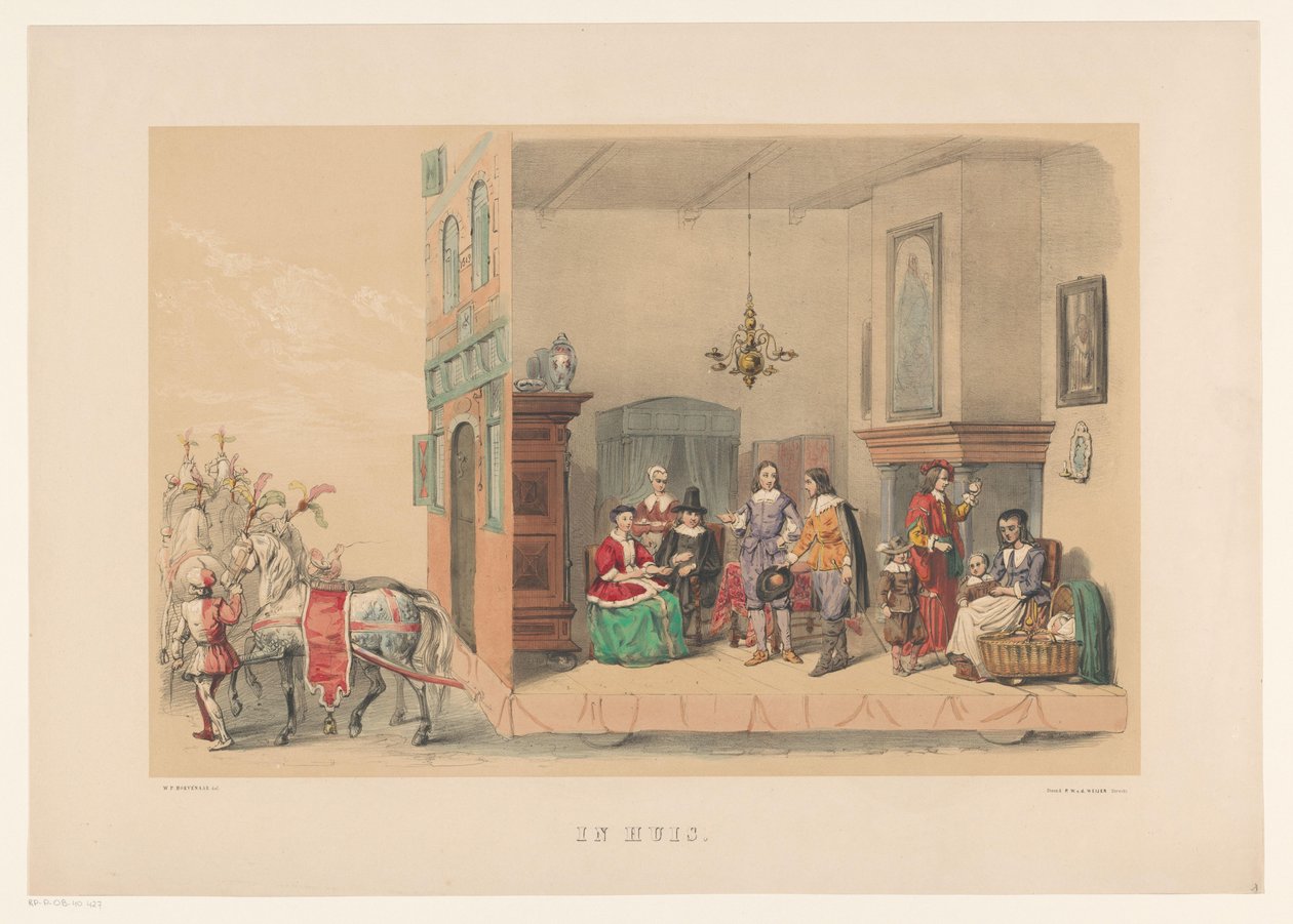 Zweite Gruppe der Utrechter Maskerade 1856 von Willem Pieter Hoevenaar