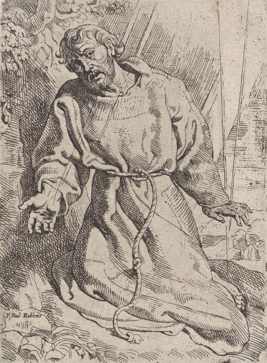 Der heilige Franziskus empfängt die Stigmata, ca. 1613-14 von Willem Pietersz. Buytewech