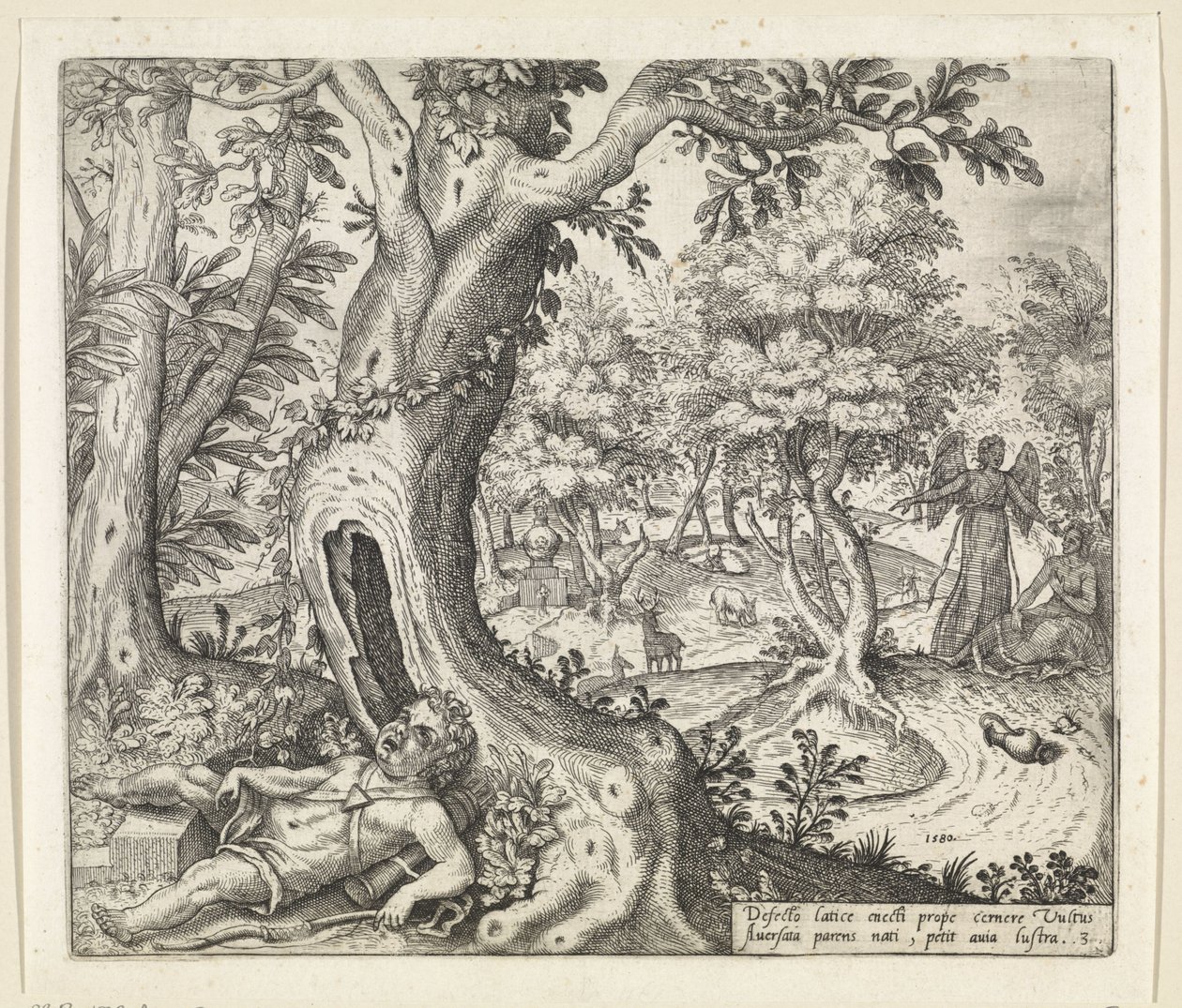 Hagar und Ismael in der Wüste von Willem Thibaut