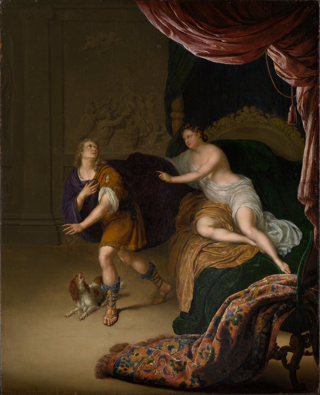 Joseph und die Frau des Potiphar von Willem Van Mieris