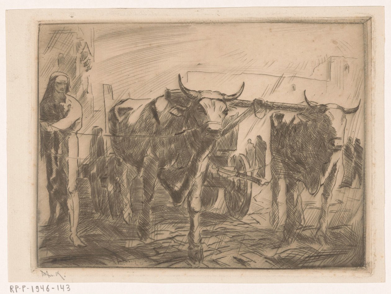 Ochsenwagen von Willem van Konijnenburg (signed by artist)