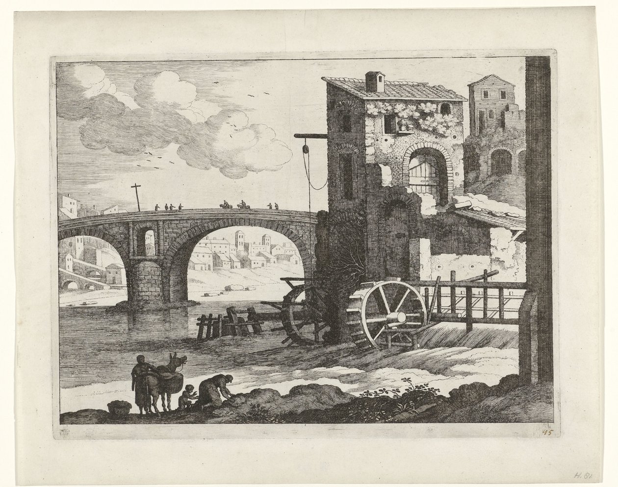 Brücke und Wassermühle von Willem van Nieulandt (II)