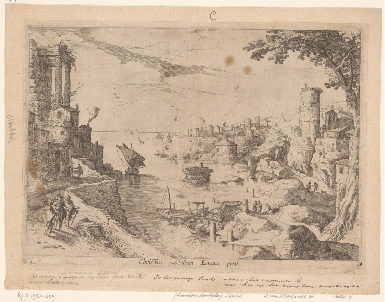 Landschaft mit den Emmausjüngern von Willem van Nieulandt