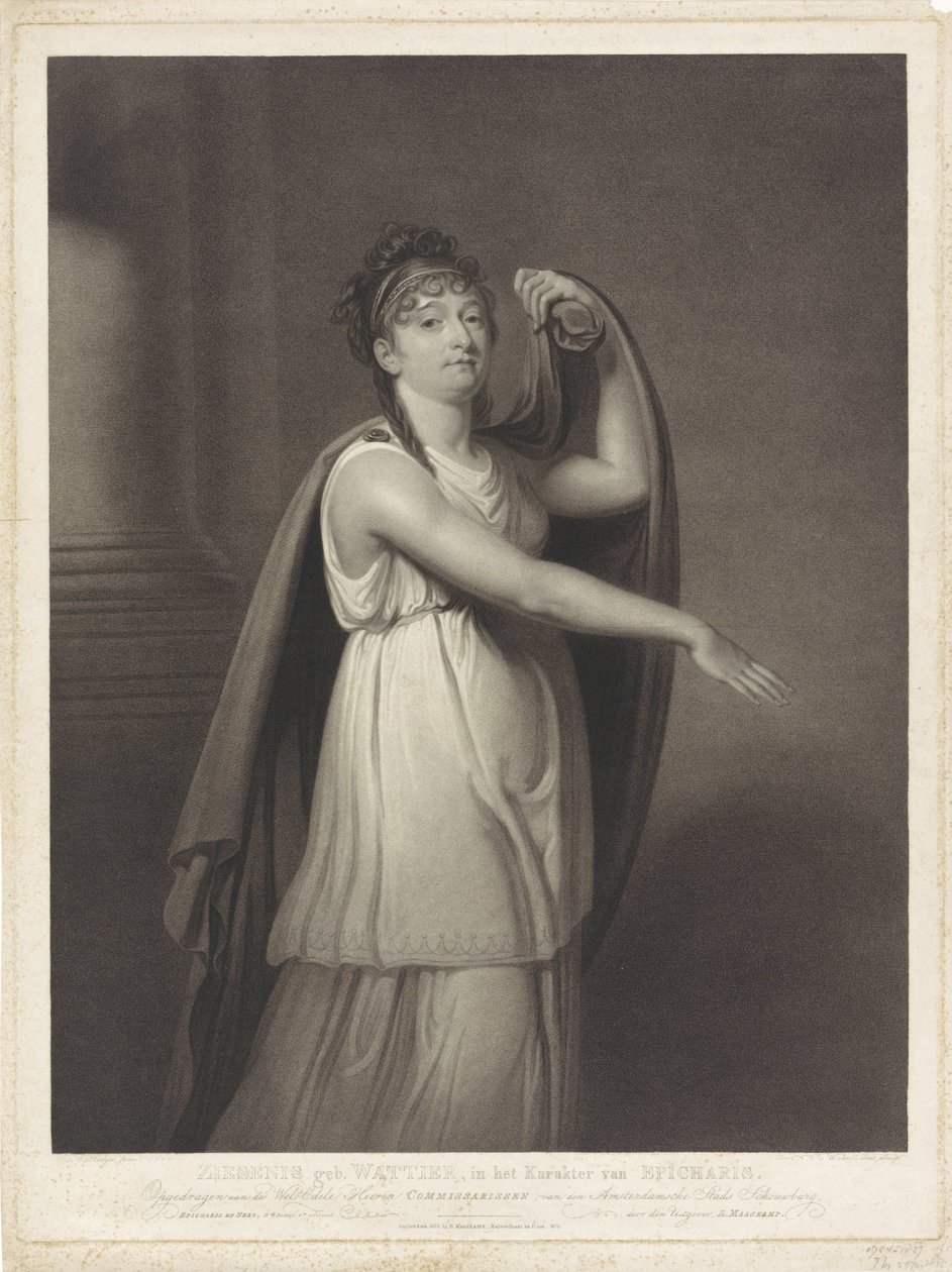 Porträt von Johanna Cornelia Ziesenis-Wattier von Willem van Senus