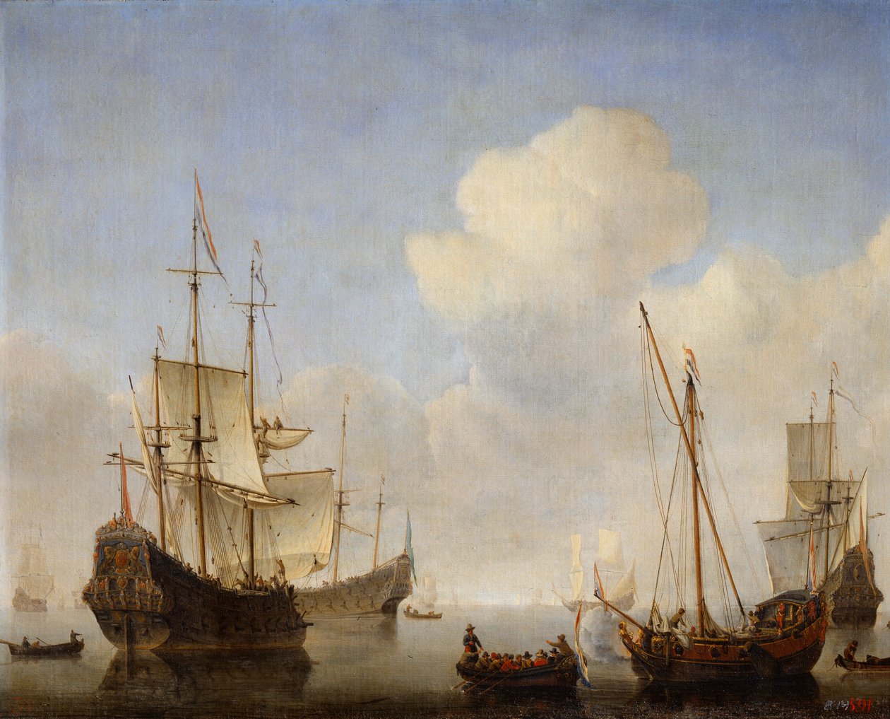 Das niederländische Geschwader an der westafrikanischen Küste, 1660er Jahre von Willem van de Velde the Younger