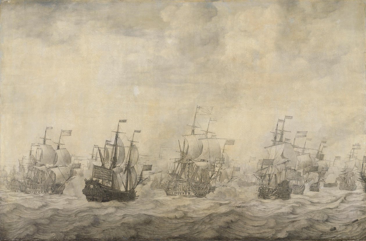 Episode aus der Vier-Tage-Schlacht von Willem van de the Elder Velde