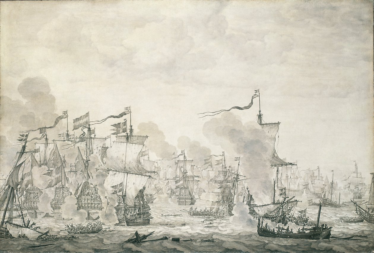 Die Schlacht am Sund, 29. Oktober - 8. November 1658, ca. 1660 von Willem van de the Elder Velde