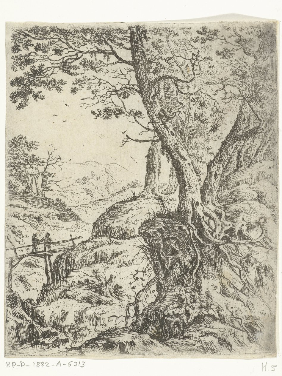 Landschaft mit Holzbrücke von Willem von Bemmel