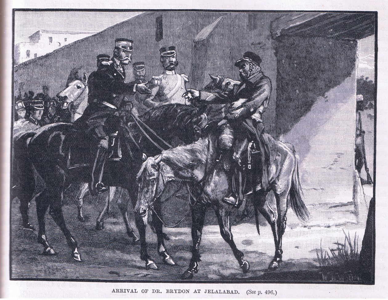 Ankunft von Brydon in Jelalabad, 1842 von William Barnes Wollen